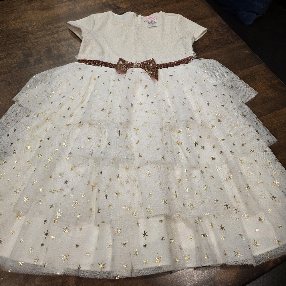 American Girl bitty baby Golden Twinkle Dress 7